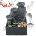 thumbnail image 3 of Waterfall Scene Tabletop Fountain Feng Shui With Lights Decor Gifts Style 3, 3 of 8
