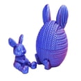 thumbnail image 2 of Dserhfy 2 Pcs 3D Printed Easter Egg with Bunny Inside Prefilled Easter Bunny Egg for Easter Basket Stuffers Spring Party Decor, 2 of 8