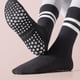 thumbnail image 3 of Calcetines de yoga, calcetines de longitud media, de algodón, antideslizantes, de silicona, para fitness en interiores, calcetines inferiores, calcetines deportivos para mujer, 3 of 6