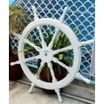 thumbnail image 3 of Wooden Ship Wheel - (36 Inches, Whitewashed), 3 of 5