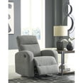 thumbnail image 3 of Signature Design by Ashley Moreau Place Rocker Recliner Chair, Pull Tab Reclining, Gray, 3 of 8