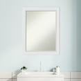 thumbnail image 6 of Amanti Art Blanco White Wood Framed Non-Beveled Bathroom Vanity Wall Mirror - 22 x 28 in, 6 of 10