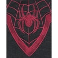thumbnail image 6 of Marvel Spider-Verse Baby Boy or Girl Cosplay Hooded Romper Miles Morales Charcoal, 6 of 7