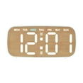 thumbnail image 3 of Reloj despertador digital, reloj de mesa con indicador de temperatura, calendario y brillo. Color de la madera, 3 of 9