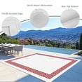 thumbnail image 5 of 3' x 5' Outdoor Rug, Red Geometric Outdoor Washable Rug Large Floor Carpet, Modern Key Greek Design Abstract Art Non Shedding Area Rug for Outside Patio RV Porch Deck Balcony Camping Living Room, 5 of 9