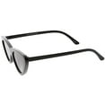 thumbnail image 3 of Women's Small Thick Cat Eye Sunglasses Neutral Colored Flat Lens 51mm (Black / Smoke), 3 of 4