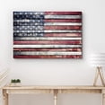 thumbnail image 2 of PixonSign Canvas Print Wall Art Vintage Industrial Faded American Flag Cultural Shapes Wood Panels Modern Art Farmhouse/Country Relax/Calm Ultra for Living Room, Bedroom, Office - 32"x48", 2 of 5