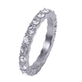 thumbnail image 1 of LuckyLy Anillos de Mujer de Compromiso y Promesa, Acero Inoxidable Baño Oro 18k o Color Plata y Zirconia Cúbica – Joyería ideal como Regalos para Mujer San Valentín y Regalos para Mamá plateado 7, 1 of 8