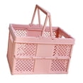 thumbnail image 1 of Cesta de Picnic plegable, cesta de la compra, caja de almacenamiento Rectangular reutilizable de gran capacidad, cesta de almacenamiento para cocina y Rosa, 1 of 8