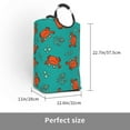 thumbnail image 3 of KLL Colorful Crab Laundry Hamper,Large Canvas Fabric Lightweight Storage Basket Toy Organizer Dirty Clothes Collapsible Waterproof, 3 of 6