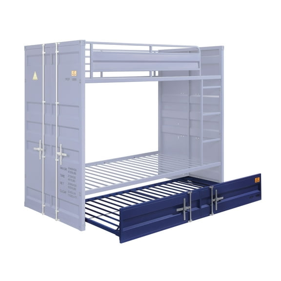 ACME Cargo Container Style Twin Metal Trundle Bed ONLY, Multiple Colors