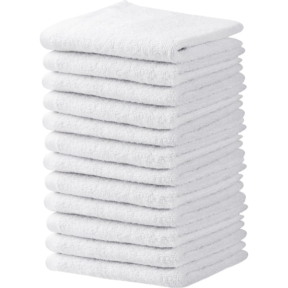 Toallas y ropa de cama Salon Towels T & L Mart, color blanco, 16 x 27 cm, paquete de 12