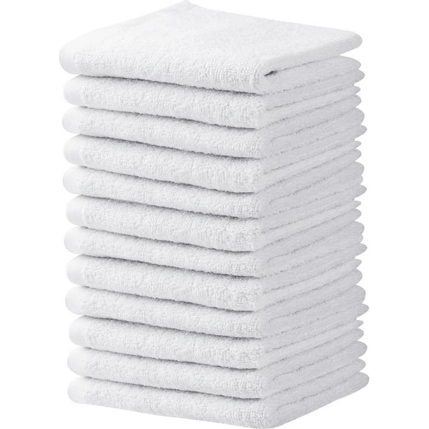 Toallas y ropa de cama Salon Towels T & L Mart, color blanco, 16 x 27 cm, paquete de 12