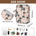 thumbnail image 3 of Haosy Accordion File Organizer Zipper Binder 500 Sheet 6-Tab Expanding File Folder Multi-Pocket 1.2 Inch 3 Ring Cute Dachshunds Dog in Clothes, 3 of 7