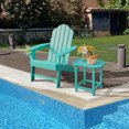 thumbnail image 3 of Costway Chaise Adirondack de Patio en HDPE & Ensemble de Repose-Pieds Pliant Tout Temps Extérieur Turquoise, 3 of 10