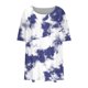 thumbnail image 4 of Tamaño Más Manga Corta Tops para las Mujeres Impreso Manga Corta Sólida Redonda Cuello Plegado Blusa, Poliéster Más Tamaño Superior, Lavado a Mano, 4 of 6