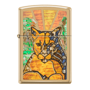 Puma American Cougar Solid Brass Fusion Design Zippo Lighter