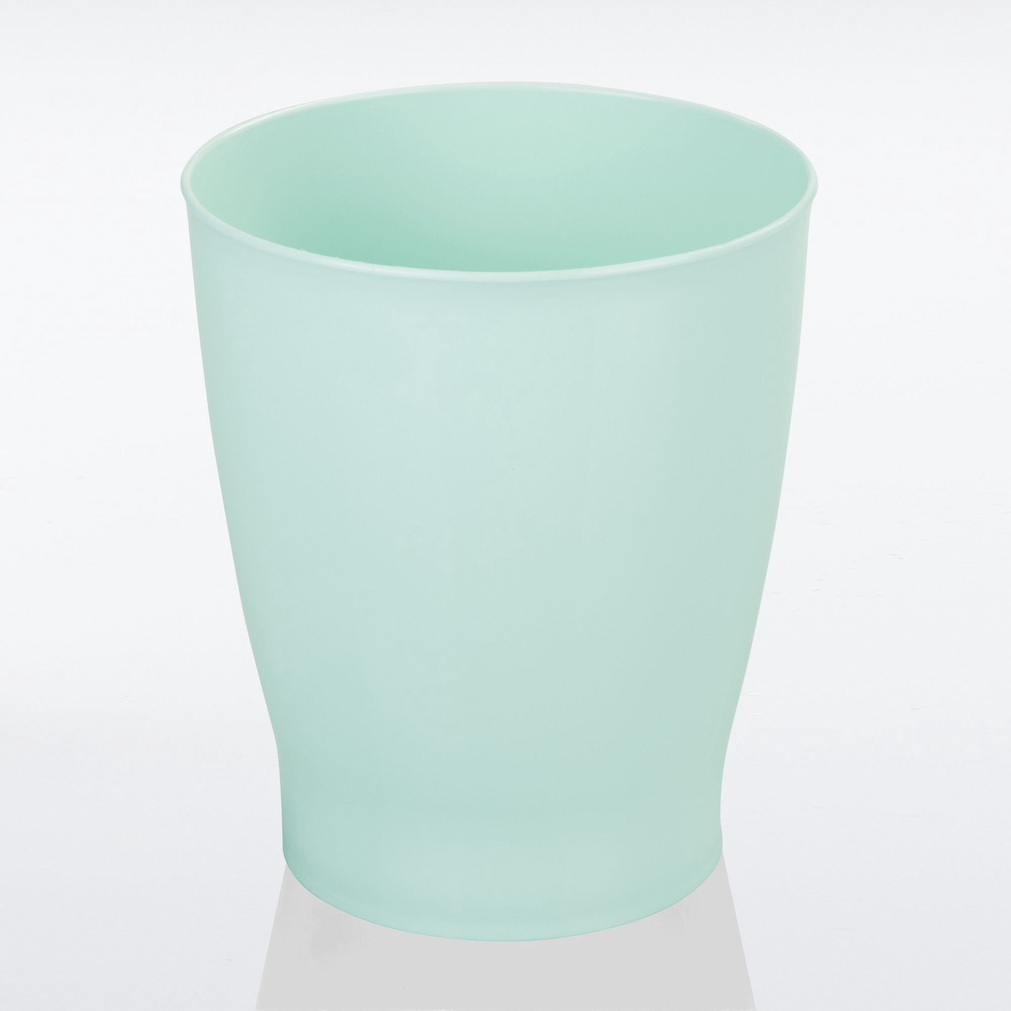 mDesign Small Round Bathroom 1.25 Gal. Trash Can Wastebasket, Mint Green