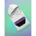 thumbnail image 3 of Proud Purple Glitter Banner Hoodie Women -Smartprints Designs, Female Medium, 3 of 4