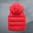 thumbnail image 4 of Zimjoy Red Puffer Vest for Men Thick Detachable Hooded Windproof Heated Vest Thermal Big and Tall Puffer Jacket Men Casual Lightweight Zip Up Outdoor Vests with Pockets, Red 3XL, 4 of 4