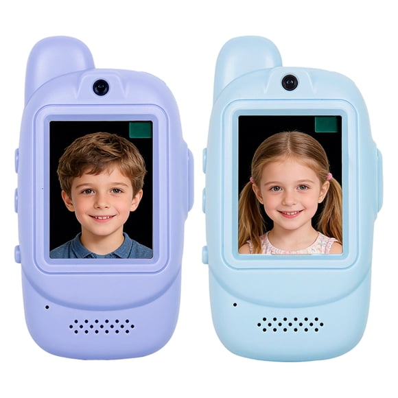 Kids Handheld Video Talkies Rechargeable -Talkies Set for Indoor Outdoor Games Camping Adventures Ages 3 to 12 Years 2PCS
