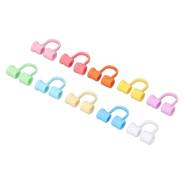 Funda de Silicona para Pajitas, Paquete de 6 tapones A Prueba de Polvo Para Pajitas Reutilizables, Protector de Pajita Flexible Con Diseño Lindo, Portátil para Fiestas,