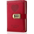 thumbnail image 1 of Diary With Lock For Girls - Leather Password Locking Journal Cute Secret Diaries Notebook With Combination Lock For Women Adults B6 Size 5.3x7.8 Inch, 1 of 3