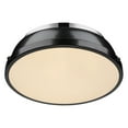 thumbnail image 3 of Golden Lighting Duncan - Two Light Flush Mount, Shade Options: Blue Glass, 3 of 3