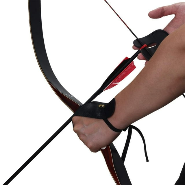 Archery Hand Guard Protector Leather Shooting Glove for Left Hand