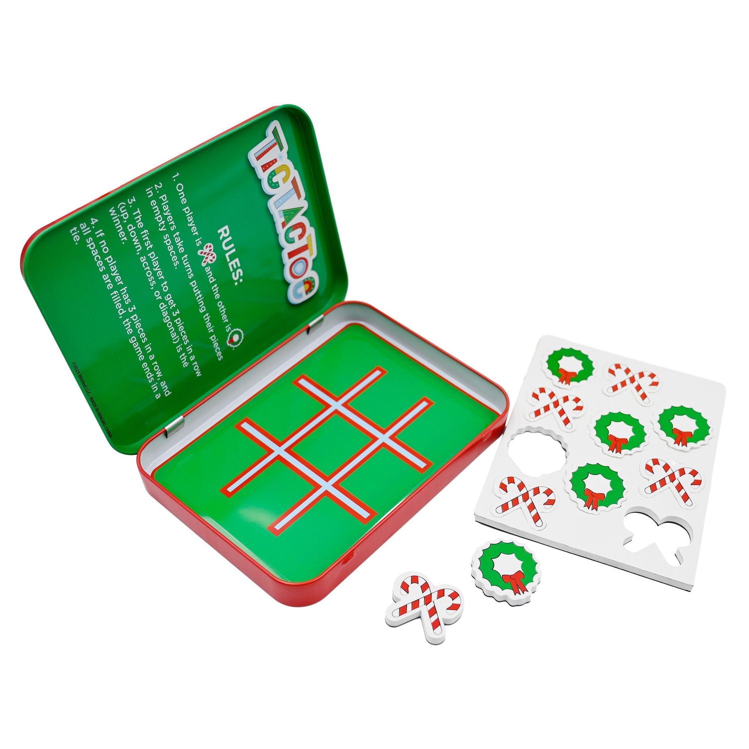 Jeux de voyage de Noël – Jeu de poche magnétique - Jeu de Tic Tac Toe