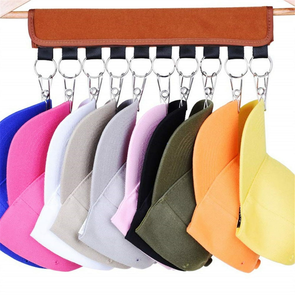 Closet Hat Organizer Hanger 10 Baseball Cap Holder Cleaner Keep Tidy