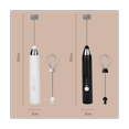 thumbnail image 3 of 3In1 Portable Electric Foam Maker Handheld Foamer High Speeds Drink Mixer Coffee Frothing Wand Black, 3 of 8