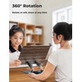 thumbnail image 4 of Soporte para libros ajustable con base giratoria de 360°, gris, 4 of 8