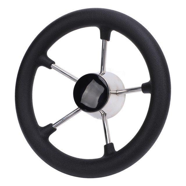 5 Spoke Boat Steering Wheel, Stylish Look 11 Inch Boat Steering Wheel for Pontoon