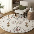 thumbnail image 2 of SAFAVIEH Casablanca Giles Southwestern Area Rug, Ivory/Pink, 6' x 6' Round, 2 of 10