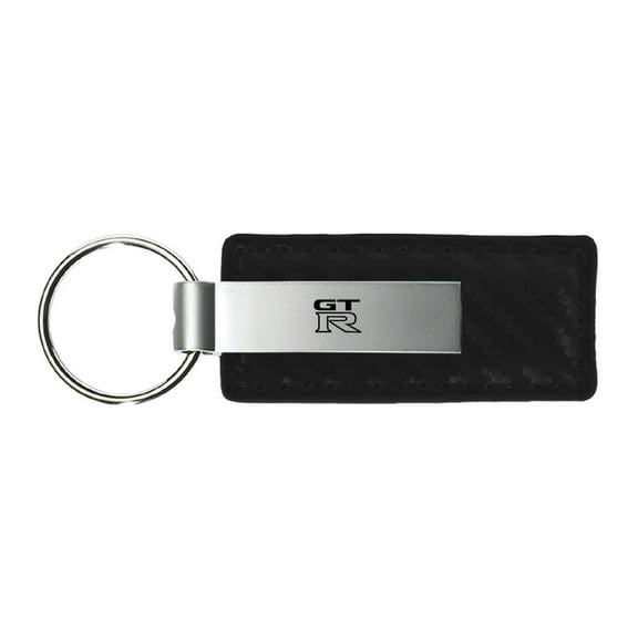 Nissan GTR Carbon Fiber Leather Key Chain (Black)