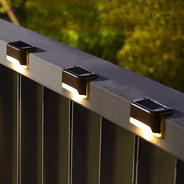 BEMS-Paquete de 16 luces solares para patio al aire libre (blanco cálido), LED impermeables