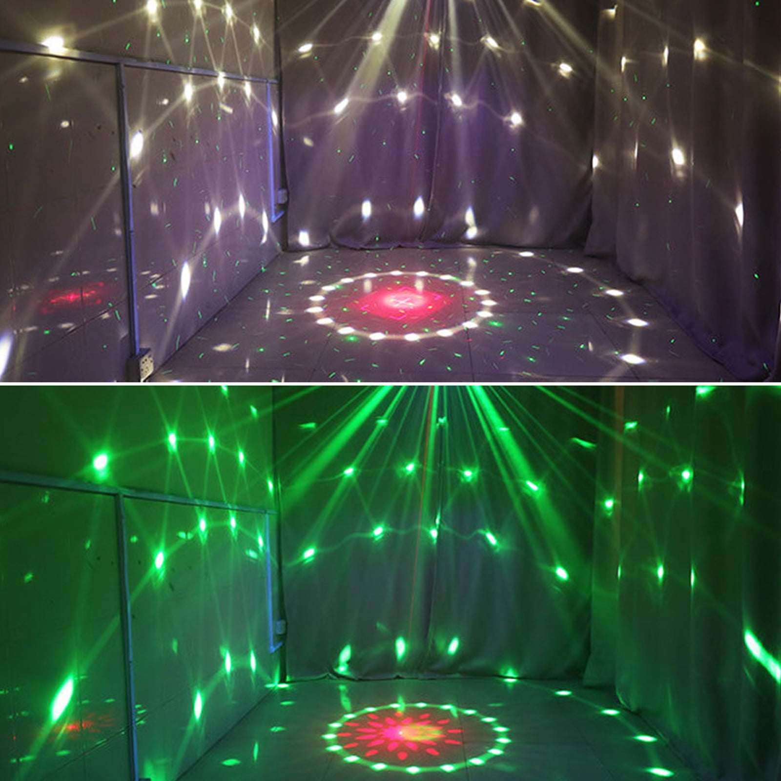 Miumaeov DJ Stage Light LED 4 in 1 Mixed Lighting Effect Strobe Ball Light Fixtures with Remote Comtrol