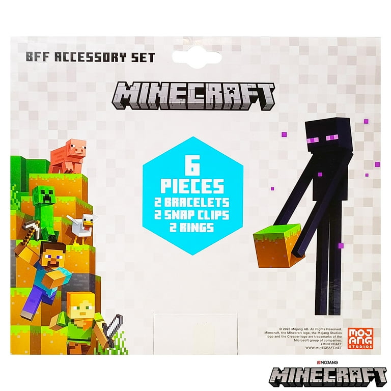 LUV HER Minecraft Girls BFF 6 Piece Toy Jewelry Box Set with 2