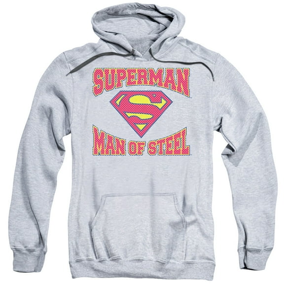 Superman - Man Of Steel Jersey - Pull-Over Hoodie - Large