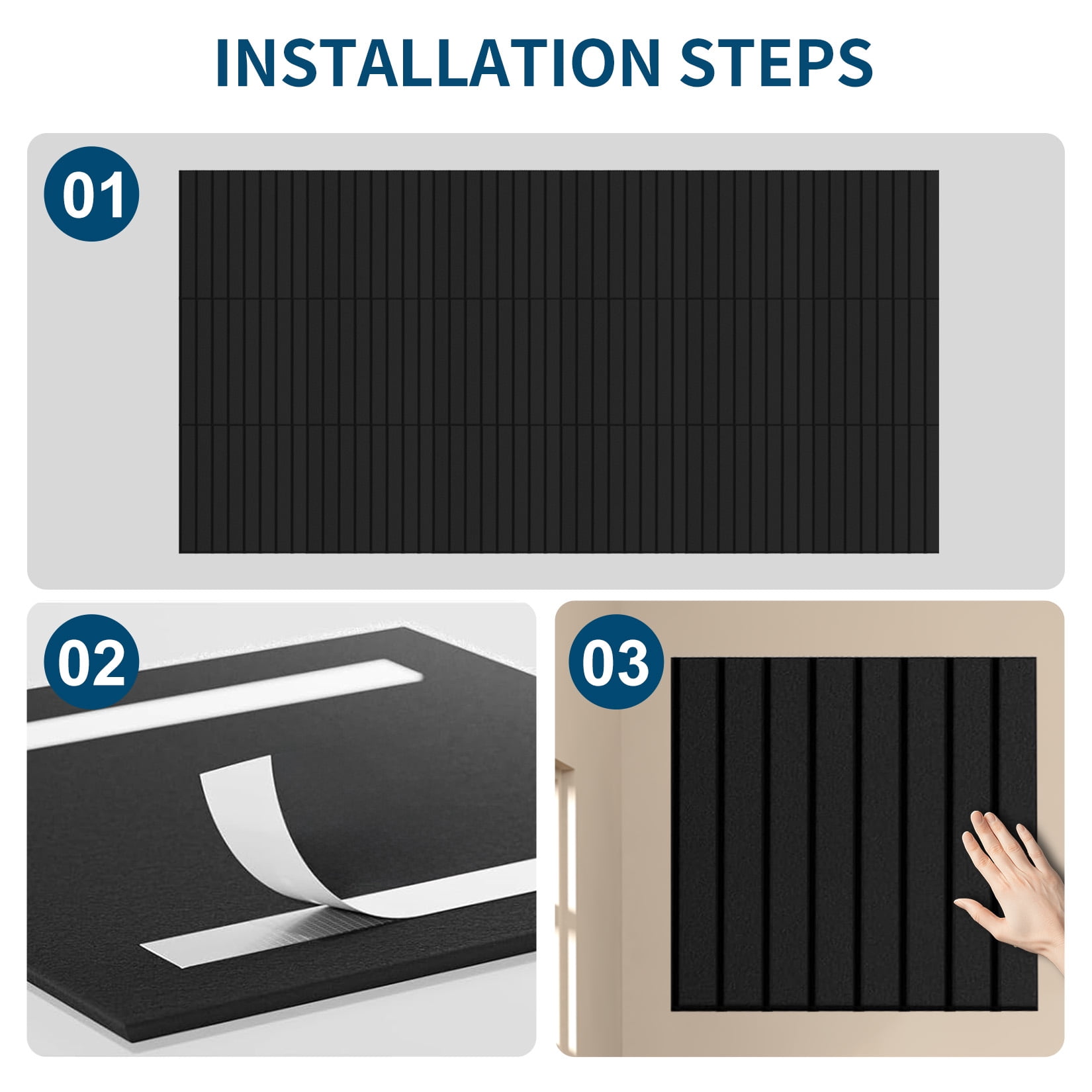 18 Pack Acoustic Panels Sound Proof Foam Panels 12 x 12 Inch Self Adhesive Sound Absorbing Wall Panels High Density Polyester Acoustic Panels for Studio Home Theater Office