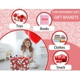 thumbnail image 4 of MYFLOCY Large Valentine Basket Empty Heart Basket for Gifts Collapsible Kids Storage Bins Decor(Brown Base White Red Love), 4 of 7