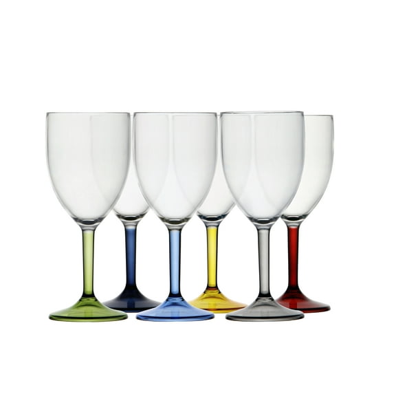 Marine Business Party Water/Wine Glass Colors Base (Set of 6) - 16704 FO-4081
