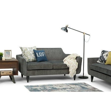 Nico Loveseat Deep Azure Chenille Look Fabric - Wyndenhall