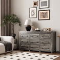 thumbnail image 3 of FANRAL Dresser for Bedroom with 9 Drawers,Wood Metal Handle Closet Storage Cabinet,Wide TV Stand Chests of Drawers,Dark Gray Dresser, 3 of 6