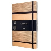 Castelli QC6B4-002 Tatami A5 Notebook, Ruled, Beige Cappuccino