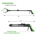 thumbnail image 3 of KEKOY 32" Foldable Reacher Grabber Tool with Light, FSA/HSA Eligible Trash Claw Grabber, Reaching Aid Tool for Trash Pick Up, Litter Picker, Green, 3 of 12