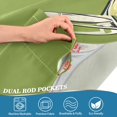 thumbnail image 4 of Yayeee Kitchen Valance Rod Pocket 54" x 18" Living Room Window Curtain, Light Black Martini, 4 of 6