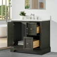 thumbnail image 6 of Vanity Art 36 x 22 x 34 in. Single Sink Bathroom Vanity with Quartz Top & Backsplash, Silver Grey, 6 of 10