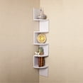 thumbnail image 3 of Danya B. Beech Large Laminate Veneer Corner Wall Mount Shelf, 3 of 7